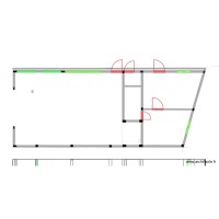 Studio et garage vue en coupe de dessus