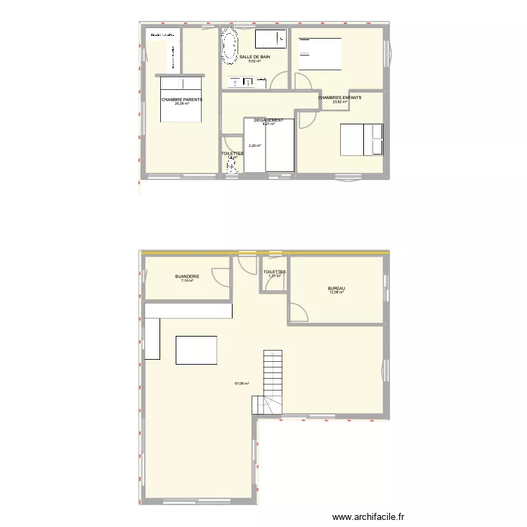 Arquettes MAISON SALAS ROGER. Plan de 10 et 152 m² Arquettes MAISON SALAS ROGER. Plan de 10 et 152 m²