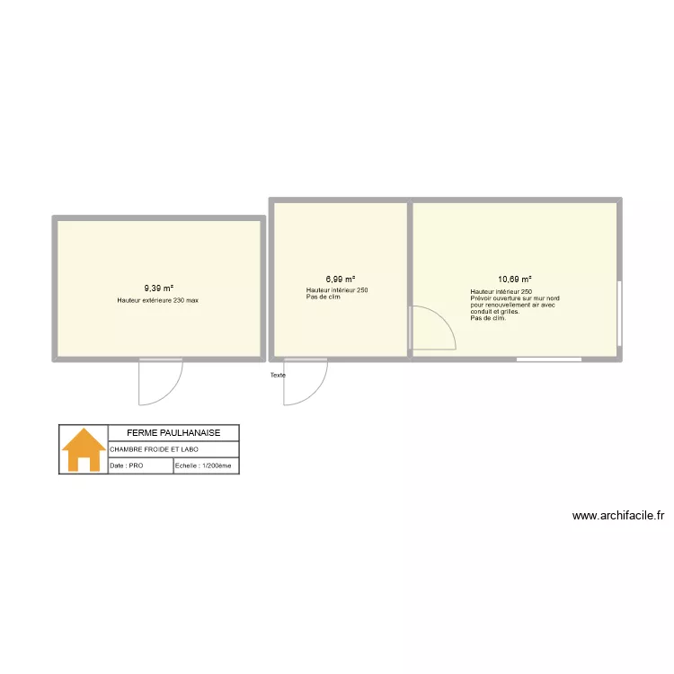 FERME PAULHANAISE CF LABO 2. Plan de 