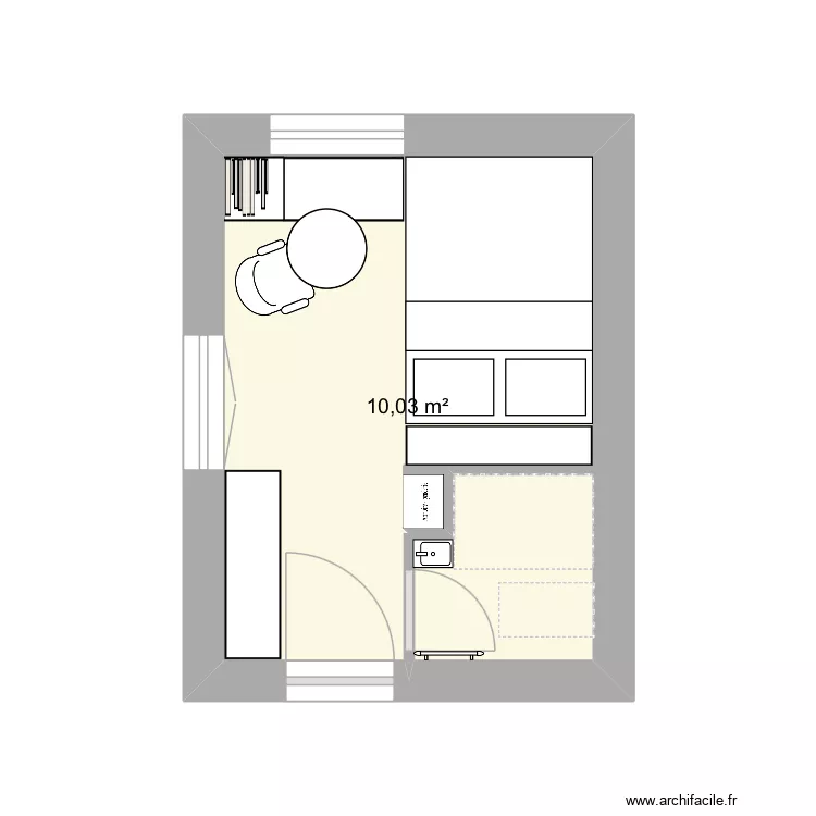 Paris apr&egrave;s. Plan de 1  et 10 m²