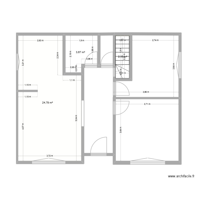 Projet14082000-v1. Plan de 5 pièces et 45 m2
