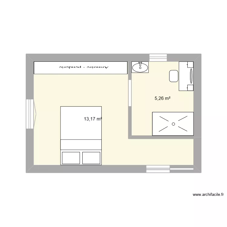 maison 22. Plan de 2  et 18 m²