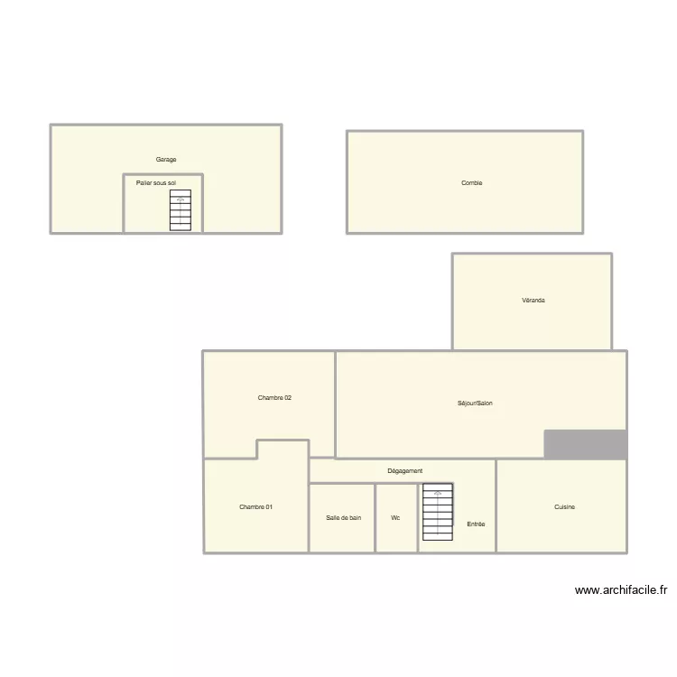 761300508. Plan de 11  et 58 m²