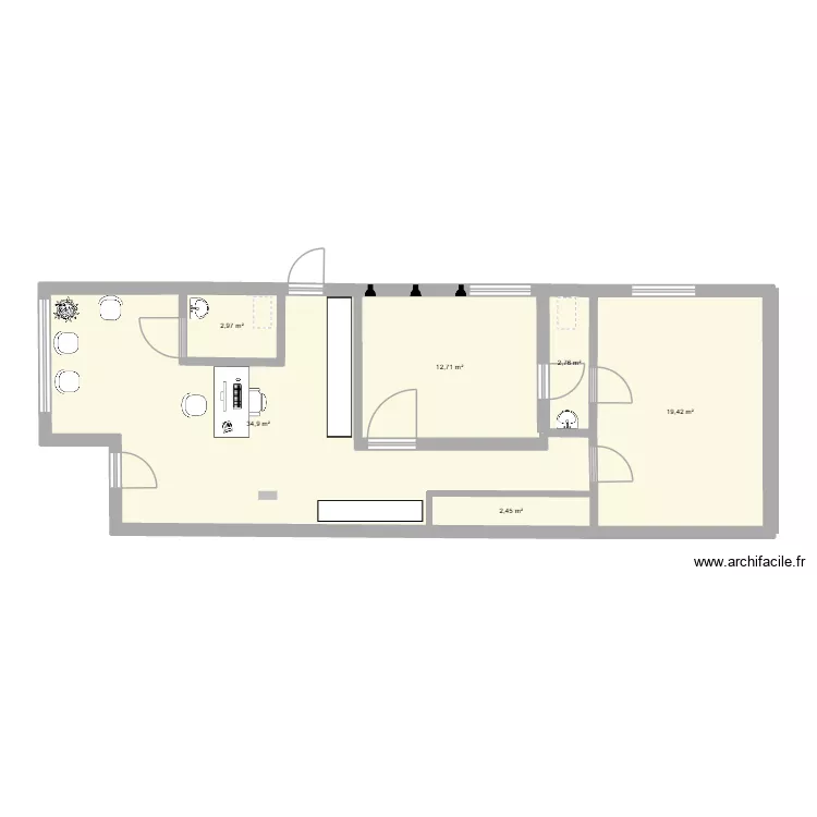 local audio. Plan de 6 et 75 m² local audio. Plan de 6 et 75 m²