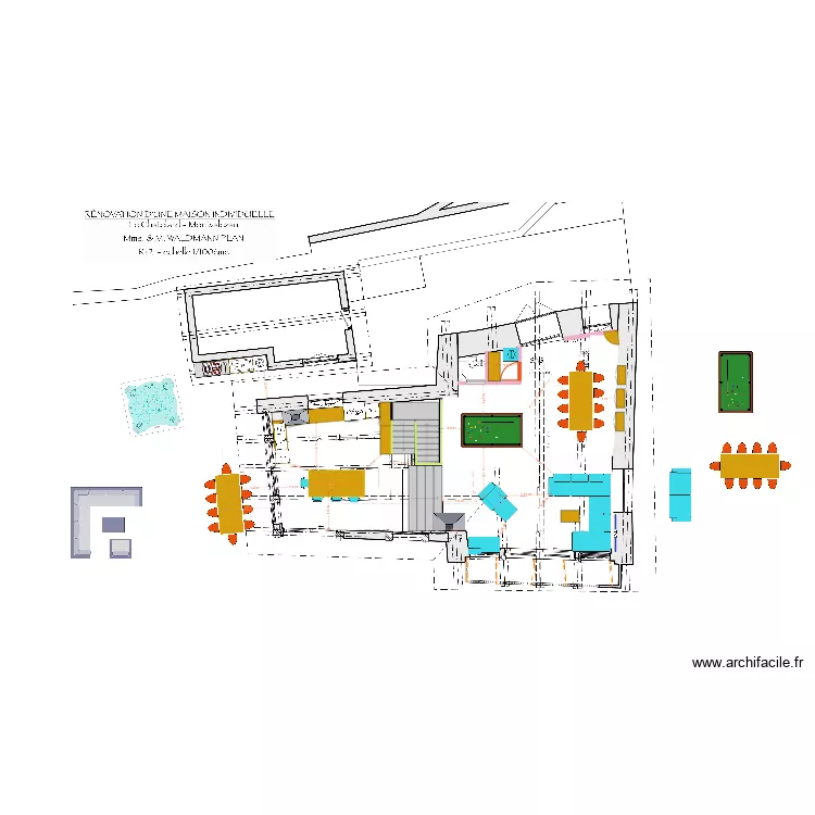 cuisine bas. Plan de 