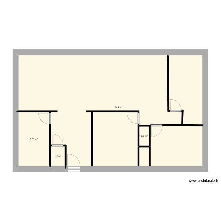 maison 2. Plan de 4 pièces et 85 m2