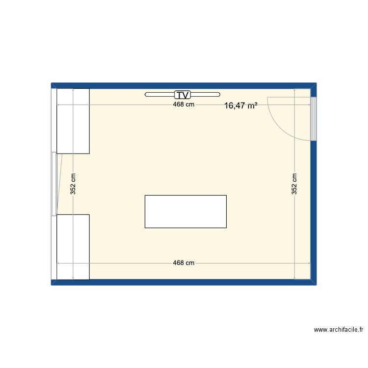 BUREAU ARNAUD. Plan de 1 pièce et 16 m2