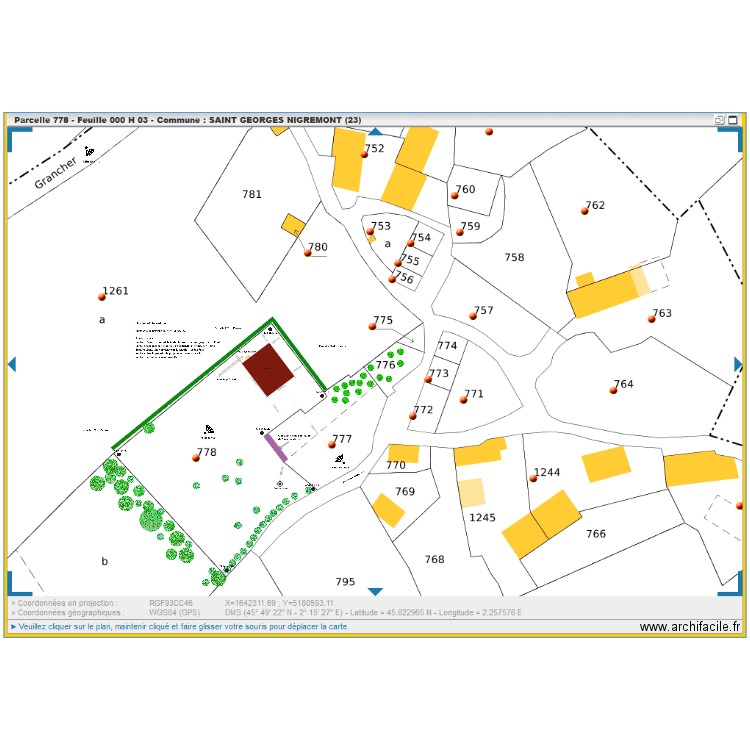 PCMI2-Plan de masse projeté. Plan de 0 pièce et 0 m2