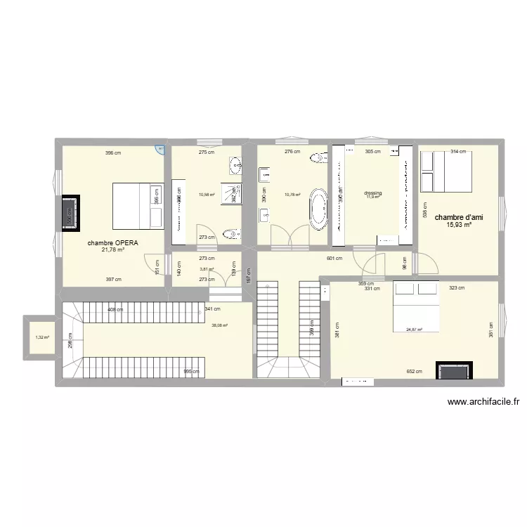 1 er etage. Plan de 