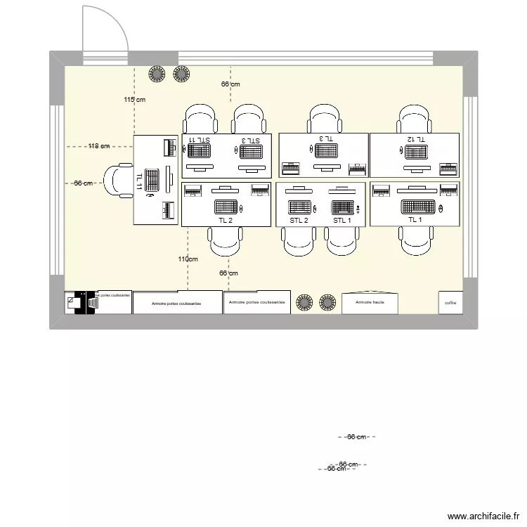 bureau tl v1. Plan de 