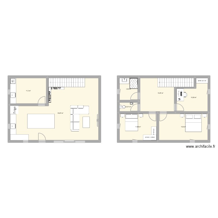 Maison Bar sur Loup. Plan de 8 pièces et 126 m2