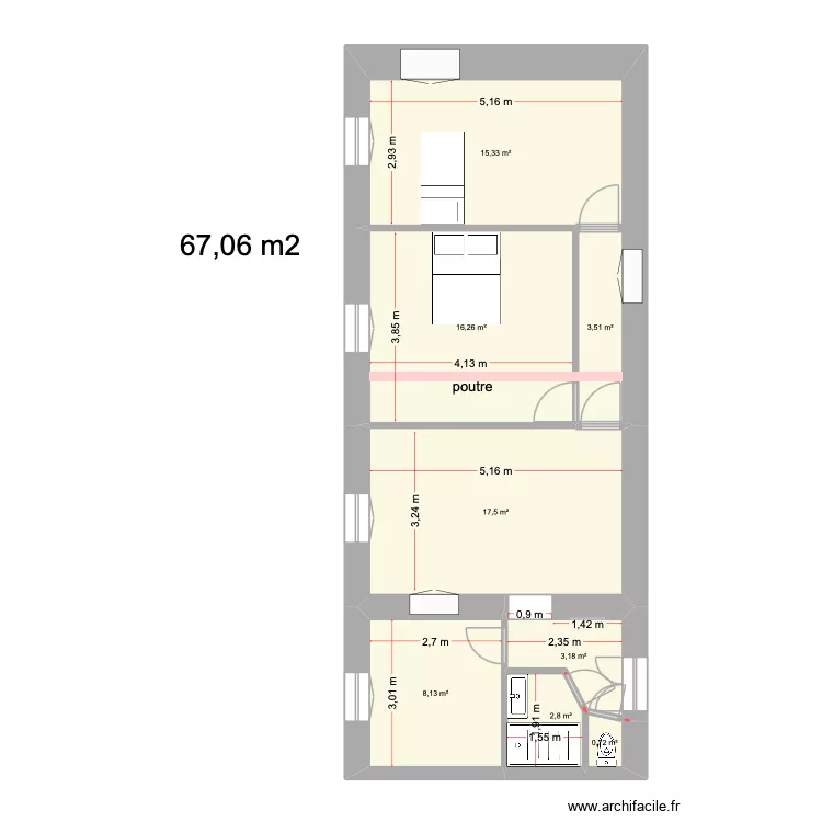 bastia état initial. Plan de 8 et 67 m² bastia état initial. Plan de 8 et 67 m²