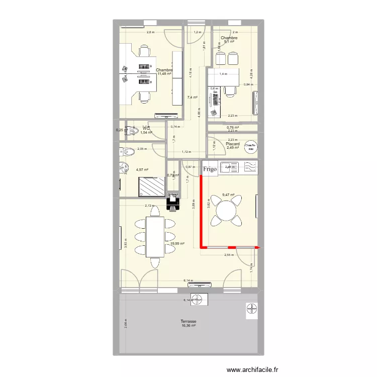 La Bastide les Bellons. Plan de 