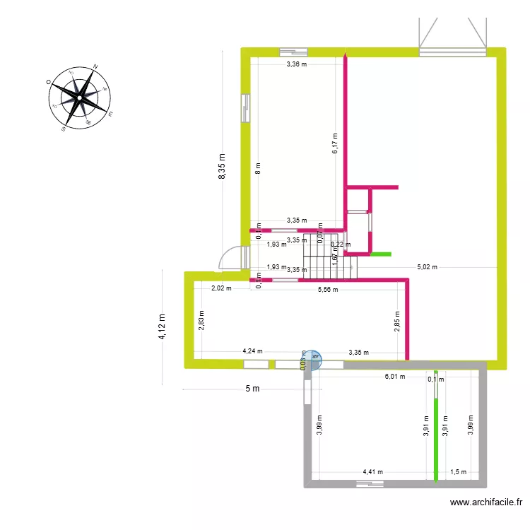 ext5. Plan de 14  et 123 m²