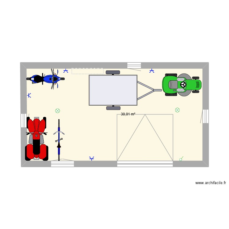 garage maths lucas. Plan de 1 pièce et 30 m2