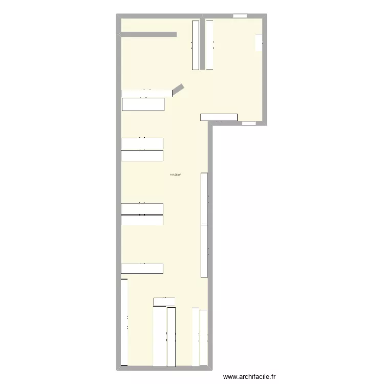 Croquis Magasin BPM Cars Sierre. Plan de 1  et 141 m²