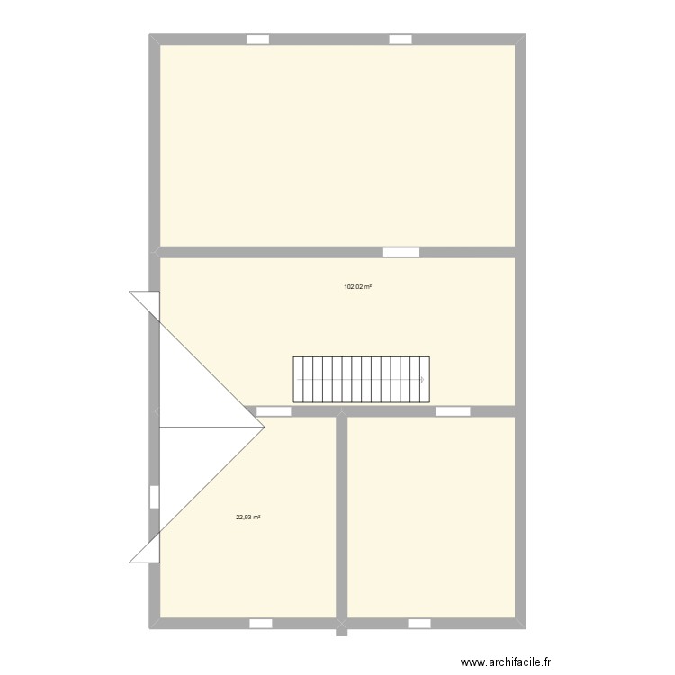 Plan maison. Plan de 2 pièces et 125 m2
