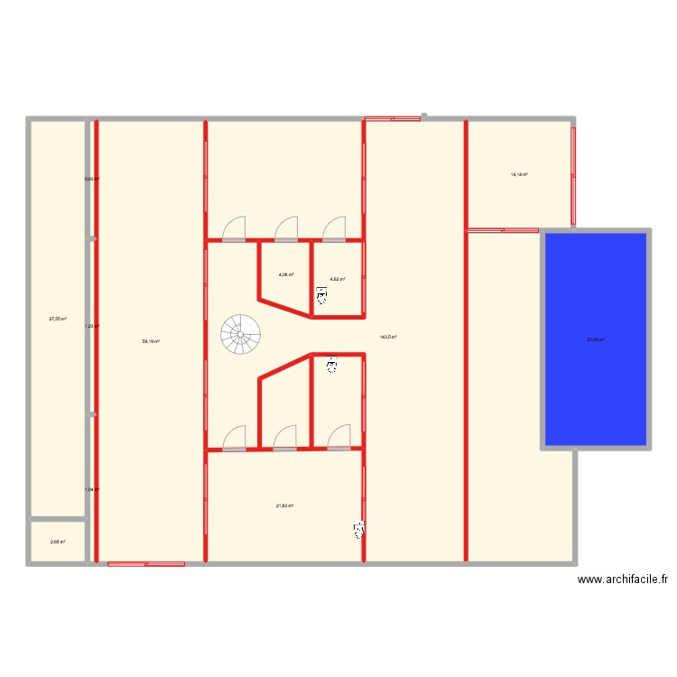 plam de petit1 etage 21. Plan de 12 pièces et 309 m2