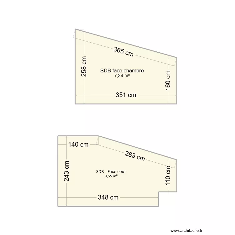 Fortier-Laplace - SDB. Plan de 