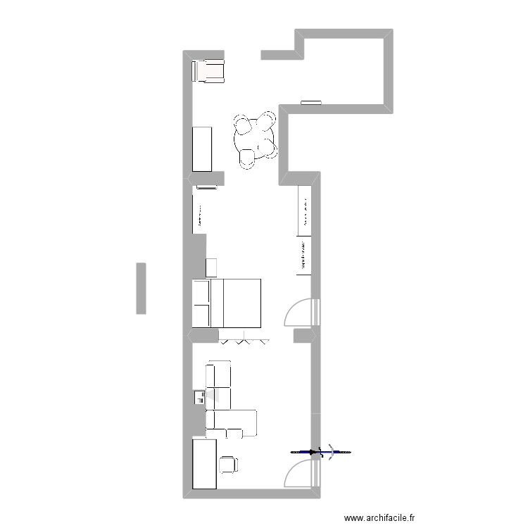 la d é. Plan de 0 pièce et 0 m2