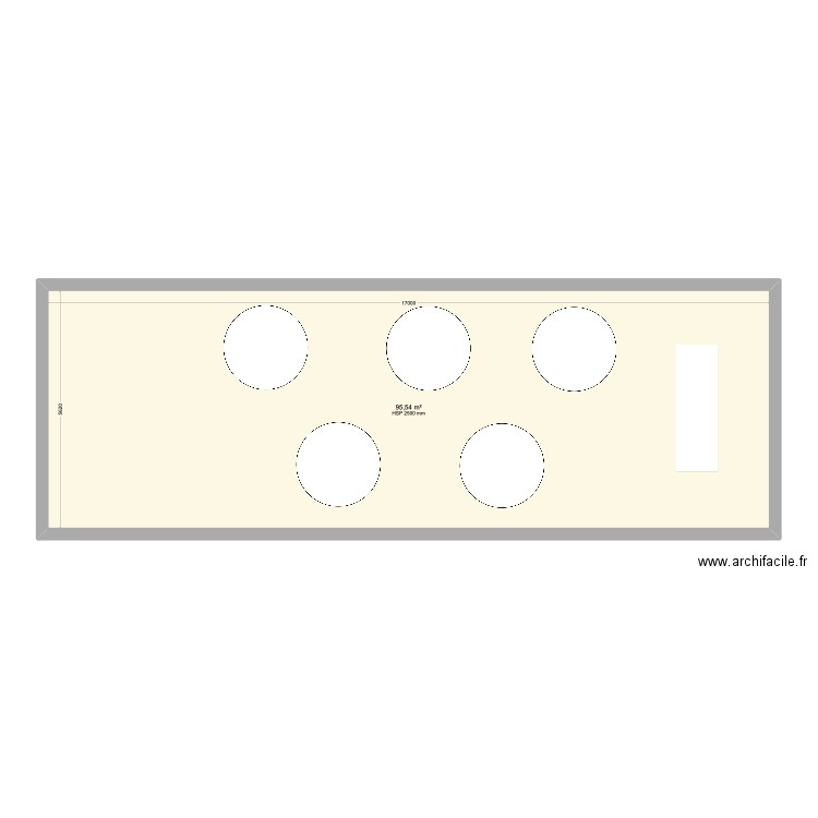 Plan de table Moulin du creux. Plan de 1 pièce et 96 m2