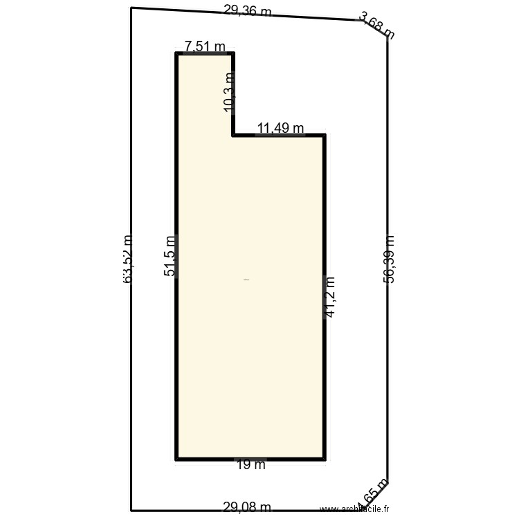 Halle Conthey. Plan de 1 pièce et 811 m2