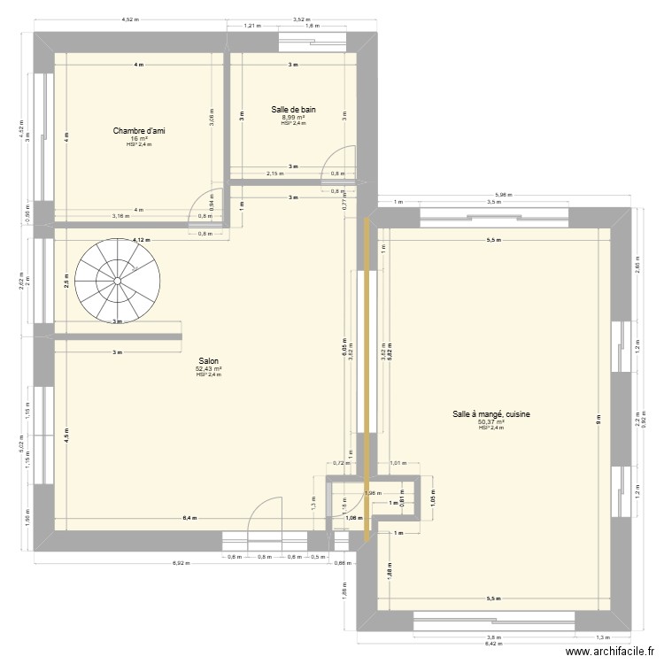 CHALET MAISON. Plan de 3 pièces et 130 m2