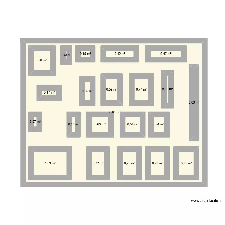ffgdsds. Plan de 22  et 69 m²