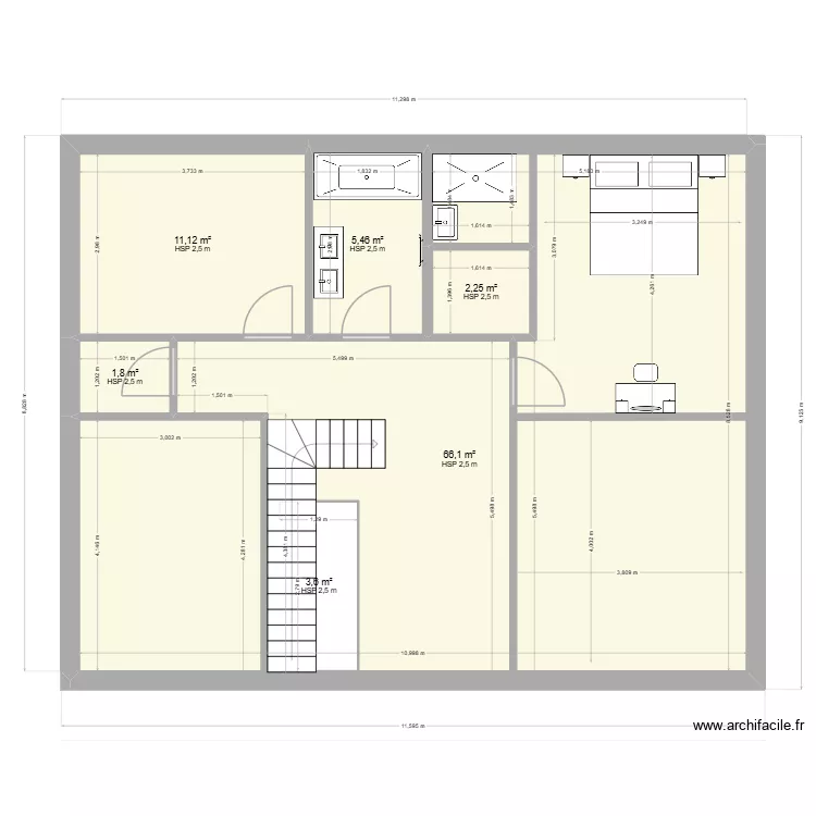 bled 1ER. Plan de 10  et 186 m²