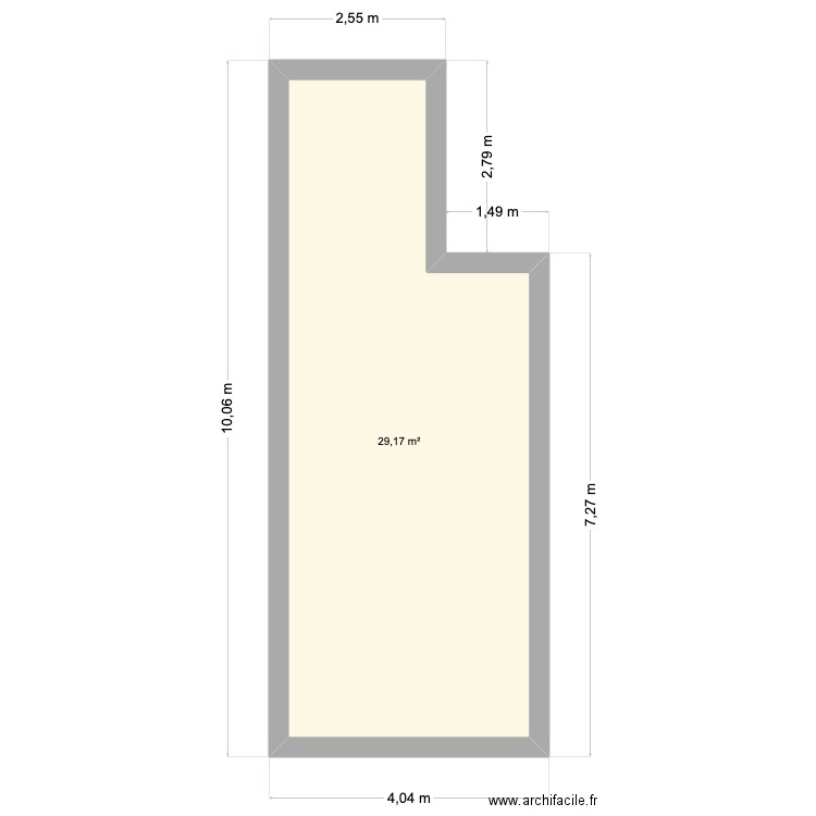 Piscine Feraille 1. Plan de 1 pièce et 29 m2