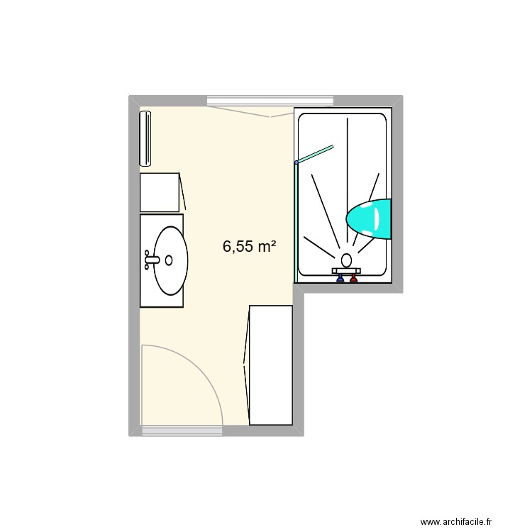 Orel 2. Plan de 1 pièce et 7 m2