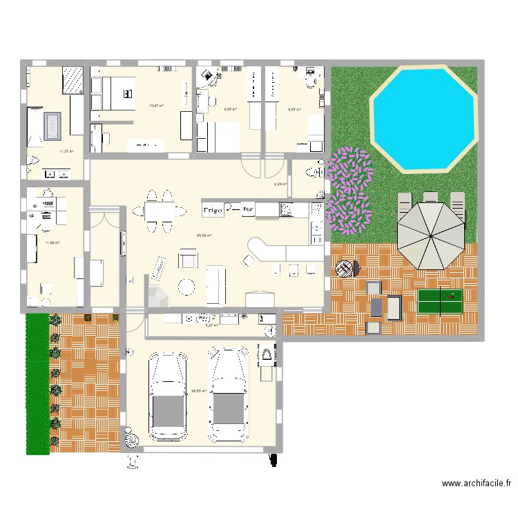 Maison N°1. Plan de 0 pièce et 0 m2