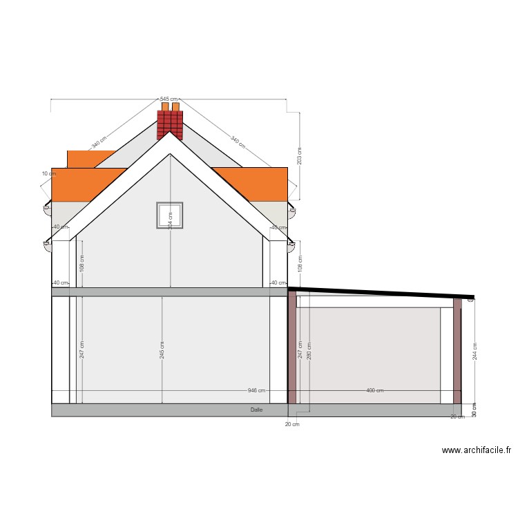 plan coupe est projeté v2. Plan de 0 pièce et 0 m2