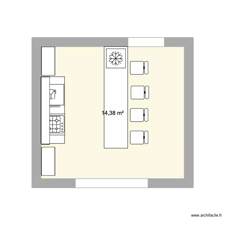 BAR ETE. Plan de 1 et 14 m² BAR ETE. Plan de 1 et 14 m²
