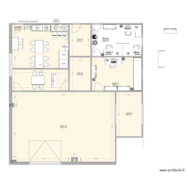 Bâtiment - NI LP. Plan de 11 pièces et 149 m2
