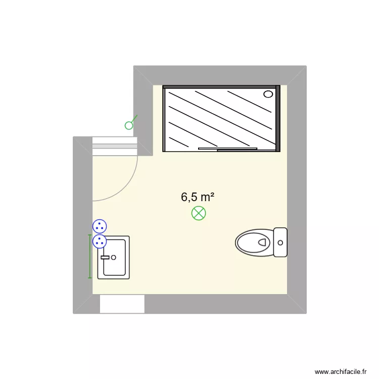 SDB. Plan de 1 et 7 m² SDB. Plan de 1 et 7 m²