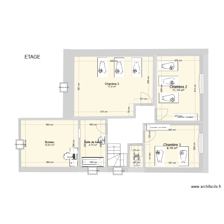 1ER ETAGE.2. Plan de 0 pièce et 0 m2