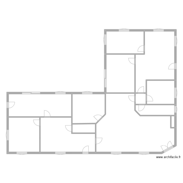 MORNET . Plan de 12 pièces et 230 m2