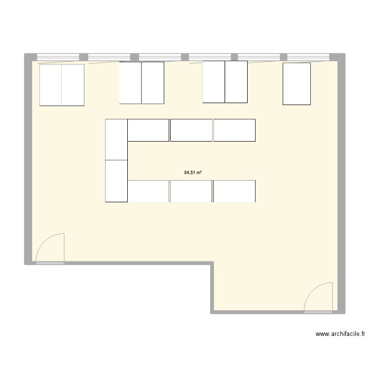 Classe Zen. Plan de 1 pièce et 85 m2