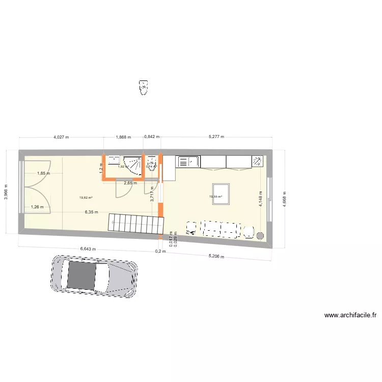 plan noyers escalier douche. Plan de 