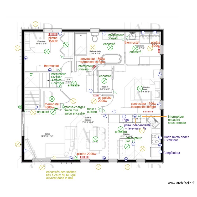 plan électique 2e. Plan de 0 pièce et 0 m2