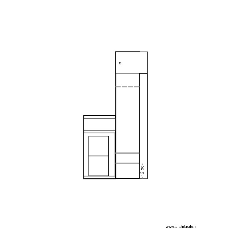meuble armoire entrée chalet. Plan de 0 pièce et 0 m2