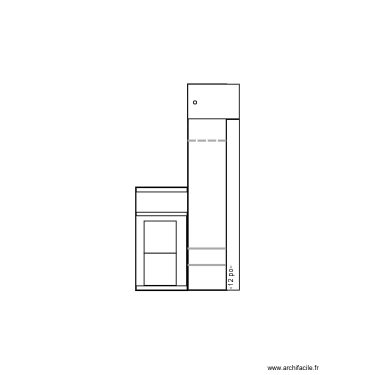 meuble armoire entr&eacute;e chalet. Plan de 
