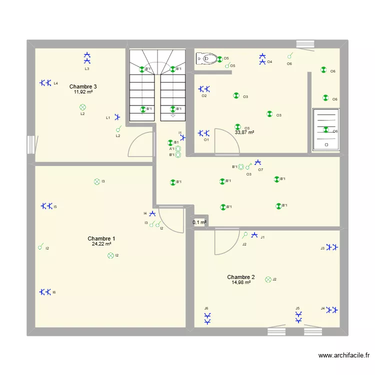 Polet C&eacute;line 3. Plan de 