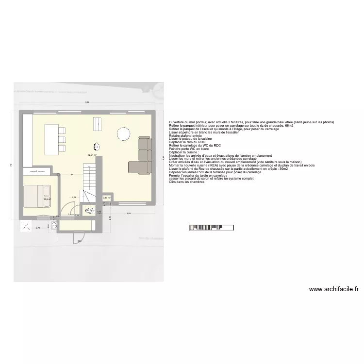 Maison Pegomas RdC CH ds anc cuisine. Plan de 4 et 64 m² Maison Pegomas RdC CH ds anc cuisine. Plan de 4 et 64 m²