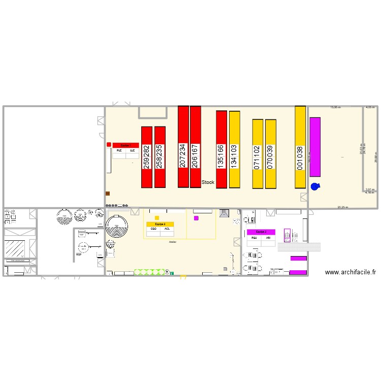 Inventaire - Zones SAP. Plan de 3 pièces et 3152 m2