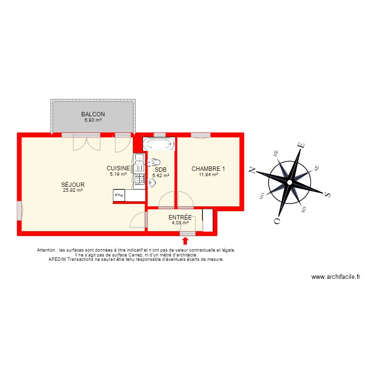 BI 16105 - . Plan de 9 pièces et 76 m2