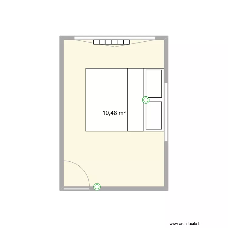 chambre. Plan de 1 et 10 m² chambre. Plan de 1 et 10 m²