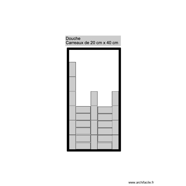 chambre du seigneur douche 2. Plan de 1  et 4 m²