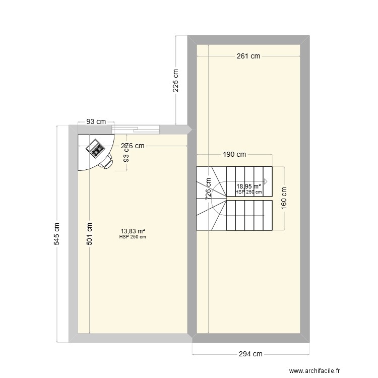 Garage. Plan de 2 pièces et 33 m2